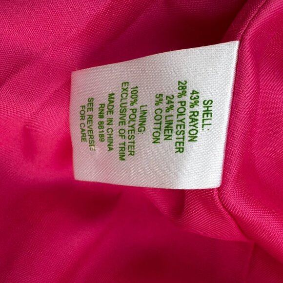 Lilly Pulitzer Pink Coral Tweed Fitted Office Siren Button Blazer Jacket XS - Picture 6 of 8